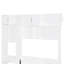 Lit double peu encombrant avec tablettes de rangement et surface de travail confortable