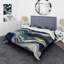Ensemble de housse de couette transitionnel Vibrant Blue and Gold Agate II - Microfibre polyester-776675410