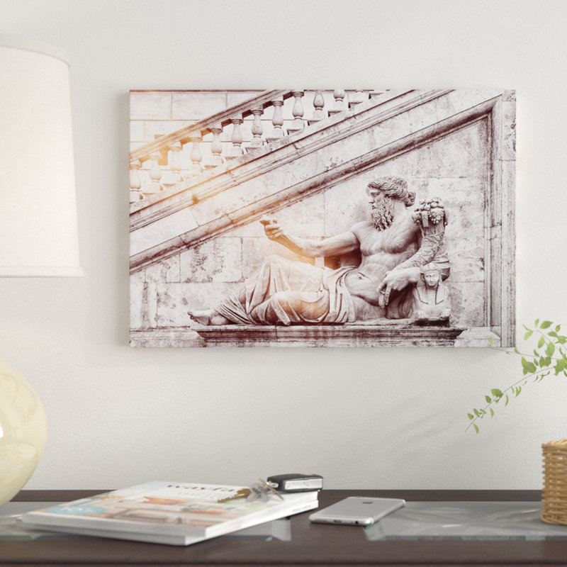 Statue romaine par Philippe Hugonnard - impression sur toile tendue, H 18 po x l 26 po x P 1,5 po, Toile tendue, Pas de tapis
