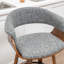 Tabouret pivotant en lin Devlin-791290496