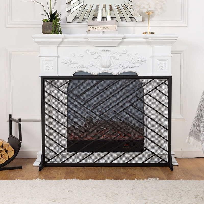 1 Panel Iron Fireplace Screen