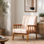 Fauteuil de style moderne Mid-Century de 25 po de largeur, chameau clair-204854735