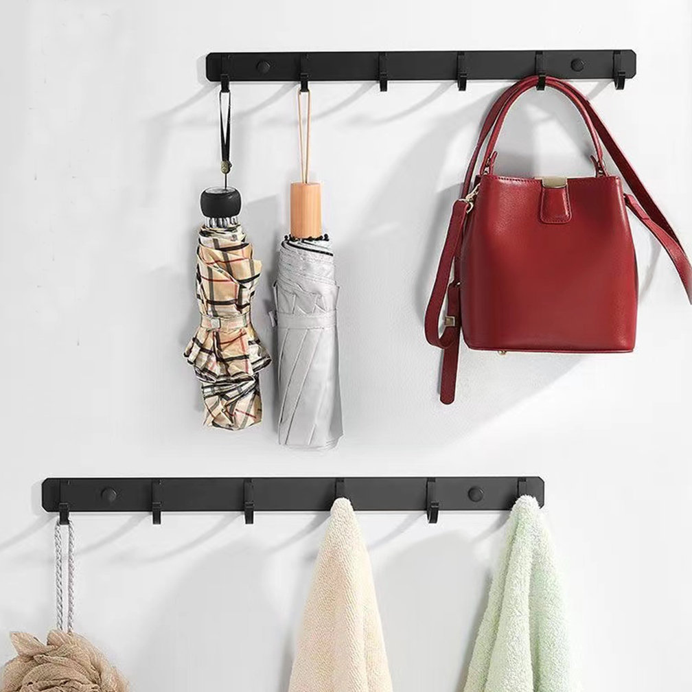 Ebern Designs Mawahib Steel Wall 5 Hook Wall Mounted Coat Rack
