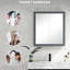 Armoire à pharmacie de salle de bain avec portes doubles, miroir 27 po x 2 po et 2 tablettes réglables. Miroirs avant pour une utilisation quotidienne. Fixé au mur pour économiser de l'espace. . Rangement l 27,25 po x P 6,75 po. H 29,75 po. Deux