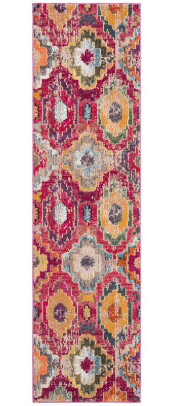 Martucci Geometric Area Rug, Runner 66 x 183cm