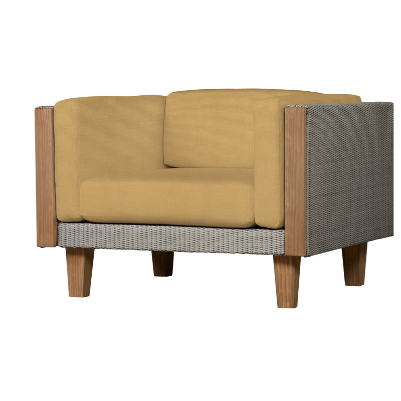 Catalina Outdoor Teak Lounge Chair, Calidora Mist, Pewter