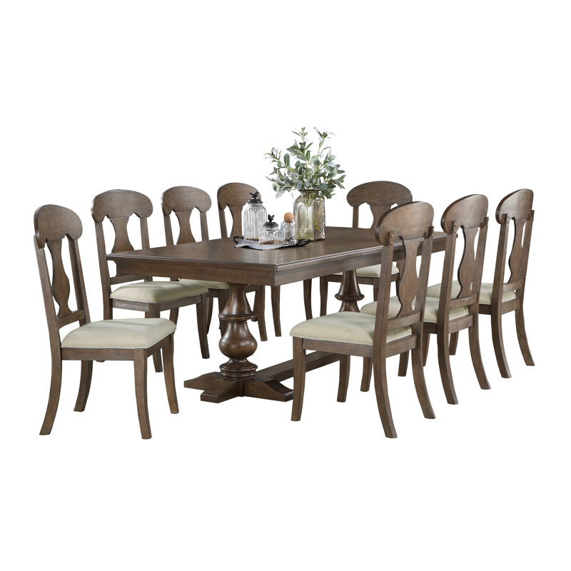 Britza 8 - Person Extendable Trestle Base Dining Set