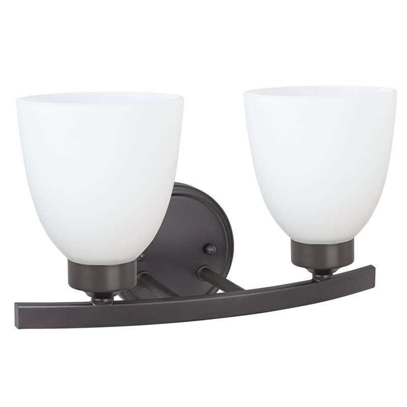 Éclairage pour salle de bain 2 lumières Nai, Bronze huilé
