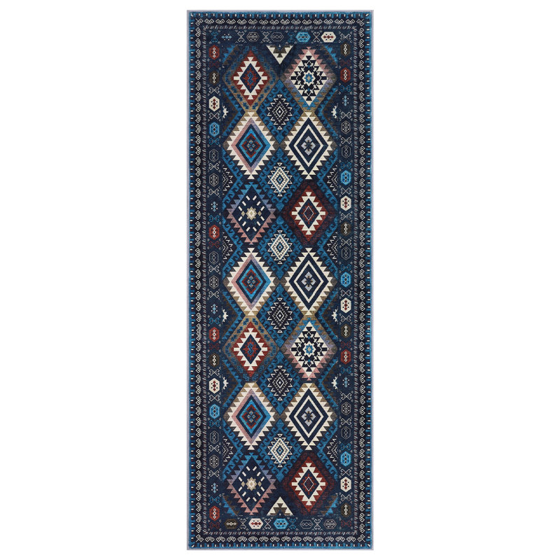 Washable Geometric Area Rug – Modern Rustic Style, Easy-Clean, Non-Shedding Carpet for Living Room, Bedroom, Kitchen, Dining, Nursery, Farmhouse