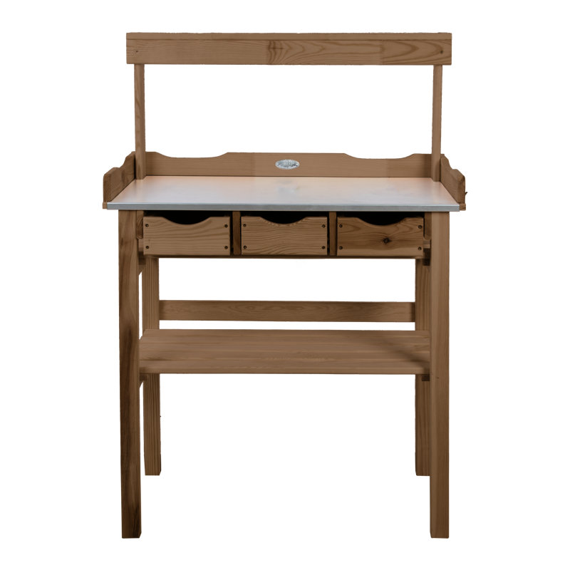 Potting Table with Rack Brown Fsc 100%