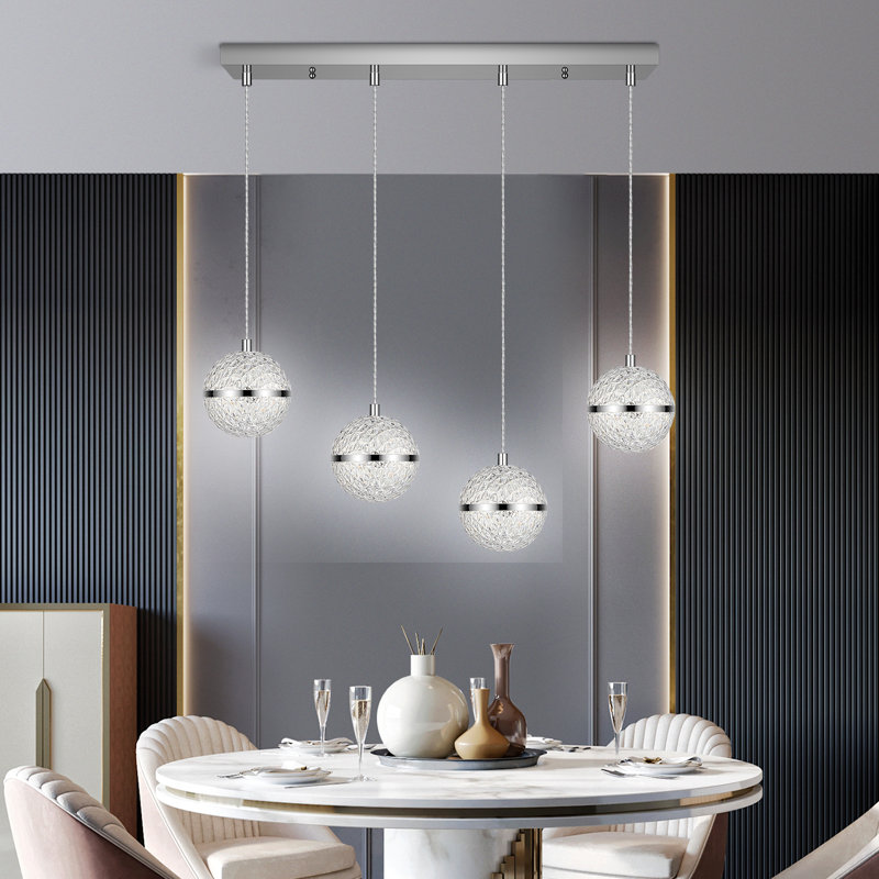 Luminaire suspendu à 4 lumières Adetoun Orb