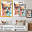 «Cool Alpaca with Sun Sun Watercolor IV», reproduction sur toile-327812962-327812965