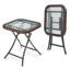 Table d'appoint carrée pliante en rotin