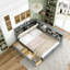 Lit plateforme en bois avec tête de lit, tablettes et 2 tiroirs-2117022562-2117022573