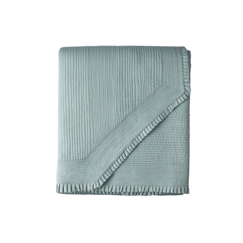 Battersea Coverlet, King Bedspread, Sea Foam