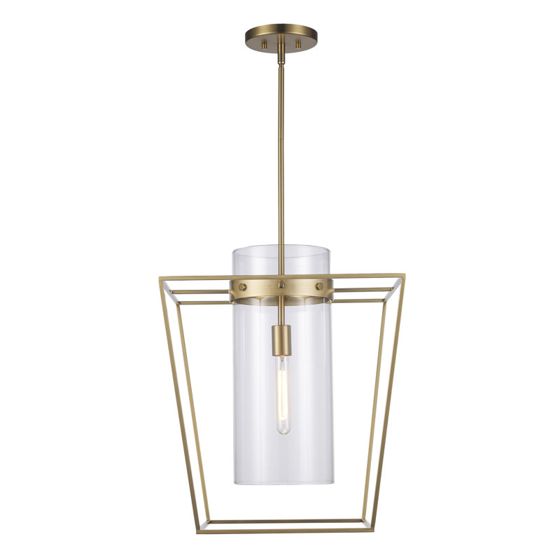 1-Light Single Mini Pendant, Antique Gold , 56.9" H x 18" W x 18" D