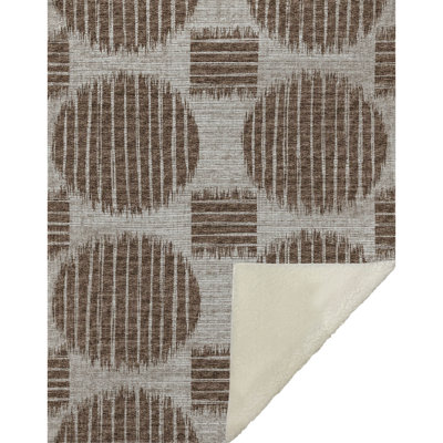 Jeté Sherpa 50 po x 70 po, brun One Pixie Street