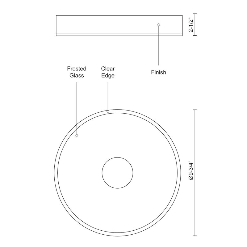 Parker Black and Brushed Nickel LED Flush Mount