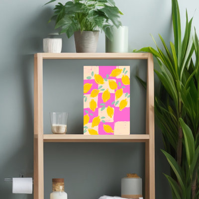 «Freshlemonsno04», art abstrait moderne aux fruits éclatants