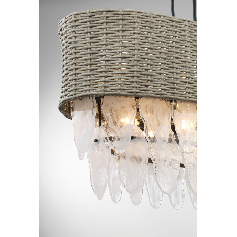 Mercer41 Lindmar - Luminaire îlot 12 lumières charbon