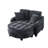 Accent Chair With Storage Semicircular Ottoman-1508179888