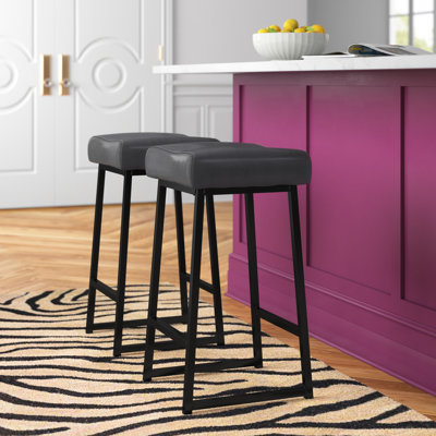Pantanella Upholstered Counter Stool with Metal Frame