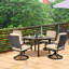 Chaise de patio pivotante avec coussin Adalis