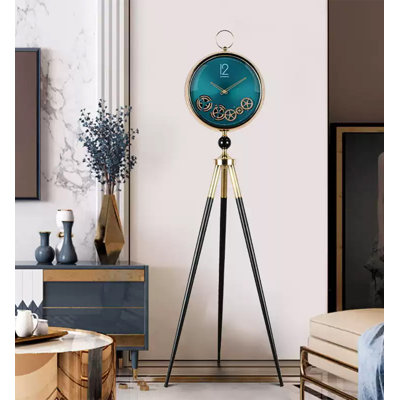 Horloge de trépied en métal Artisan