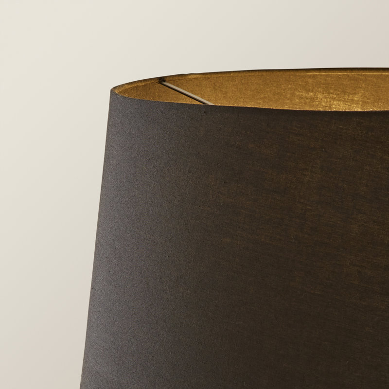 Nemours 159cm Basbro Tripod Floor Lamp Shade, Beige, Black, Yes