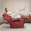 Abba Faux Leather Single Reclining Sofa-965219543