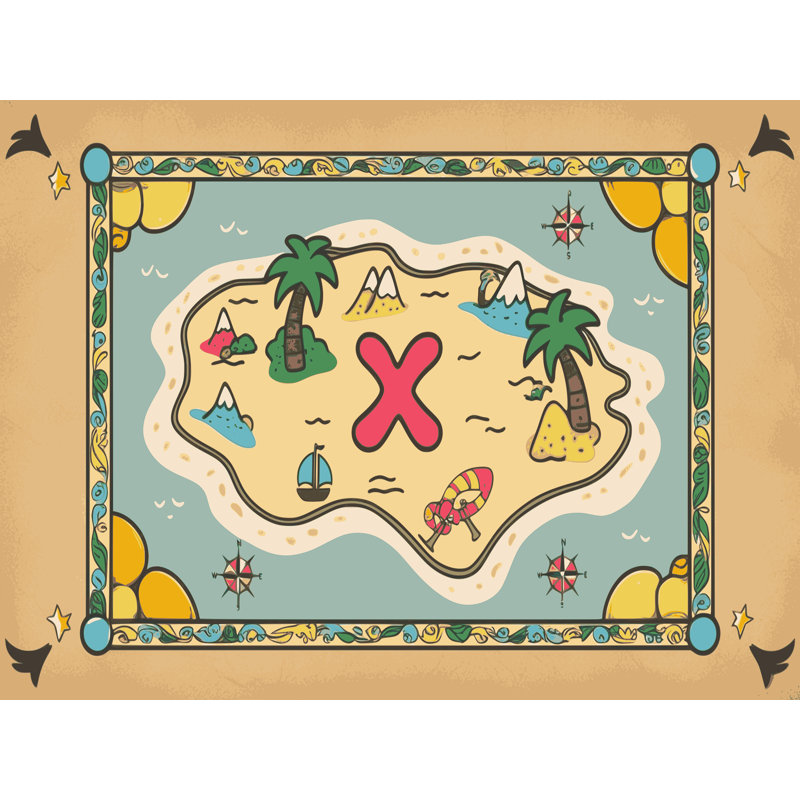 Tapis pour enfants Sunside Sails Pirates, Rectangulaire 8 pi x 12 pi