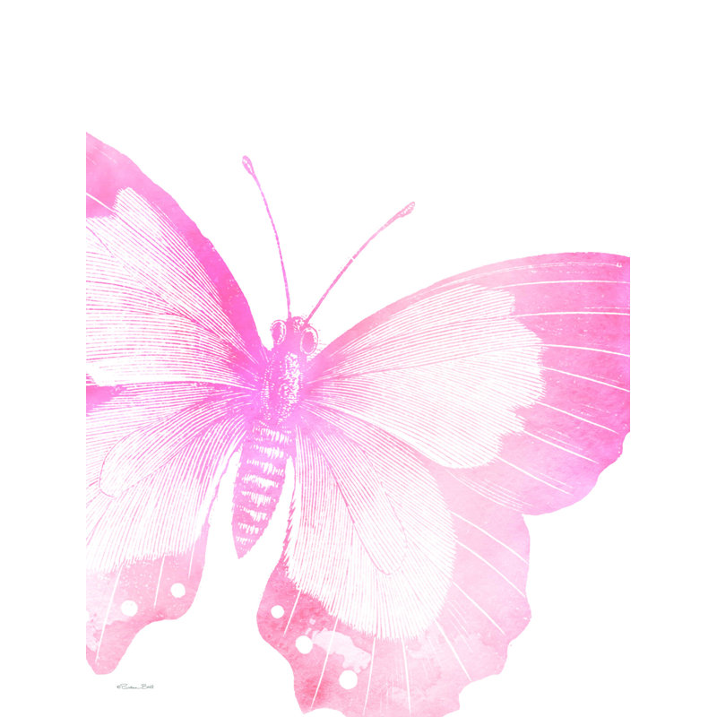 «Pink Butterfly V», impression sur toile tendue, H 16 po x l 12 po