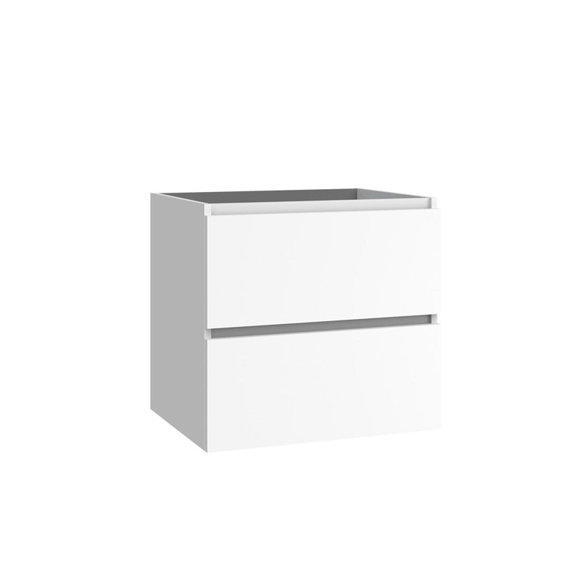 Flora 23.2" Wall Mounted Single Bathroom Vanity Base Only, Matte White