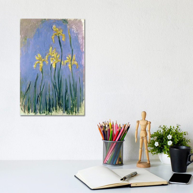 The Yellow Irises, C.1918-25 by Claude Monet - Wrapped Canvas Painting, 30.48cm H x 20.32cm W x 1.91cm D