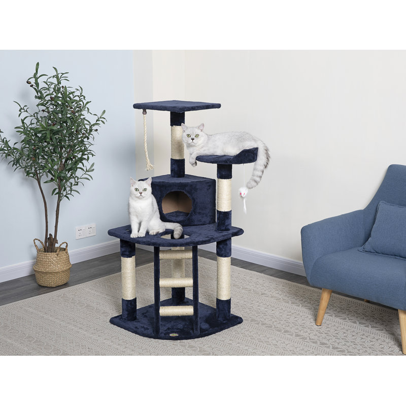 47.5'' H Cat Tree, Blue