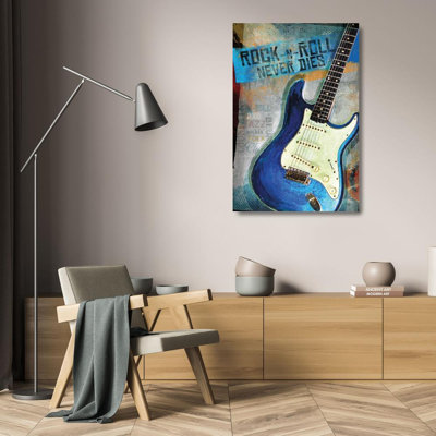 Art sur toile tendue par Williston Forge, Mollie B., Rock, n, Roll Never Dies