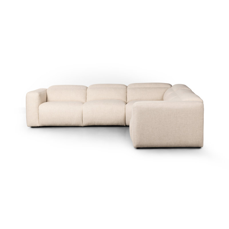 Radley Antigo Natural 5 - Piece Leather Reclining Sectional, Antigo Natural Polyester Blend