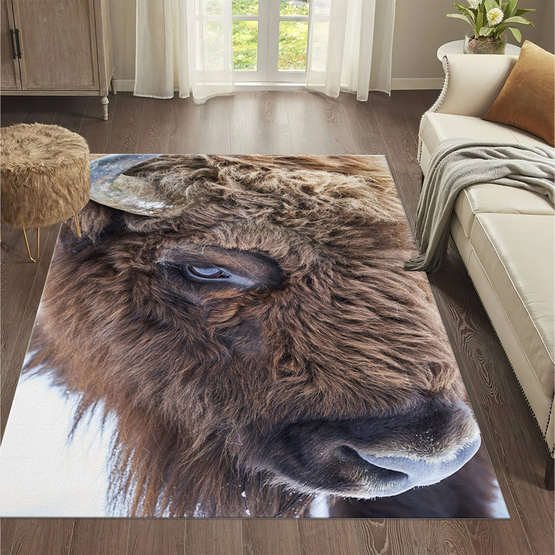 Non Woven Thin Type Printed Rug Featuring an Intricate Floral Pattern Perfect for Elevating Your Living Room or Bedroom Decor