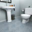 Fountain Square Blue 12" x 12" Porcelain Mosaic Floor and Wall Tile