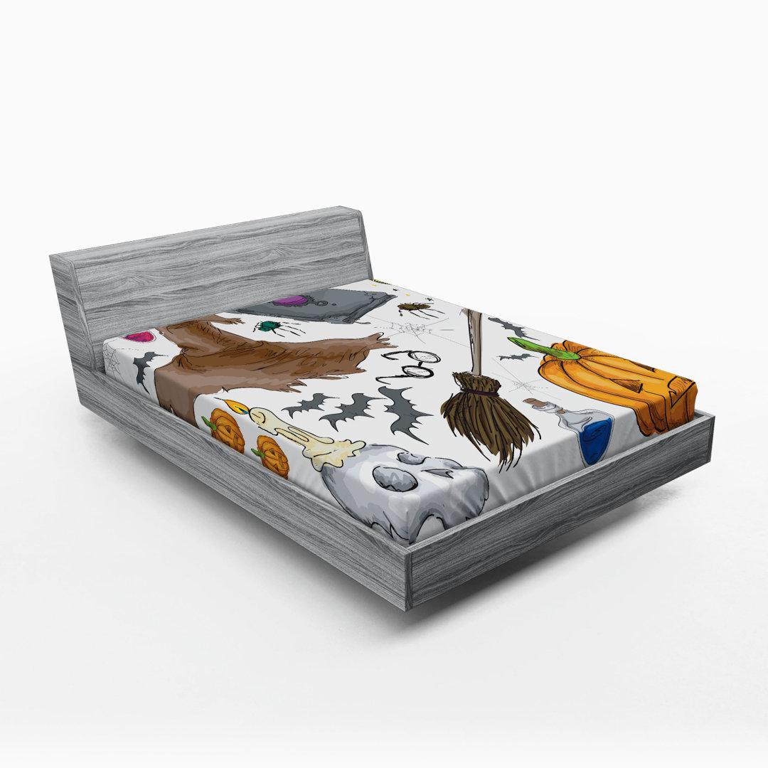 Microfiber Fitted Sheet Ambesonne 