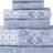 Modern Threads Monroe 6-Piece Reversible Yarn Dyed Jacquard & Solid Towel Set – 100% Cotton, Quick Dry & Absorbent Bath, Hand & Washcloths-500664626