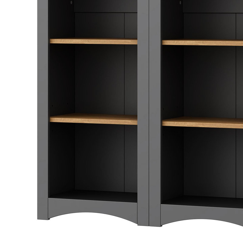 Armoire de cuisine grise H 72 po avec tablettes réglables, pour salle à manger, bibliothèque de bureau, tablettes de cuisine, bureau, rustique