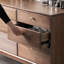 Armoire d'appoint en bois massif de couleur noyer noir