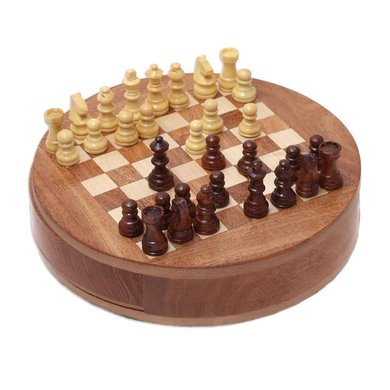Mini échecs de bois fun times Towe
