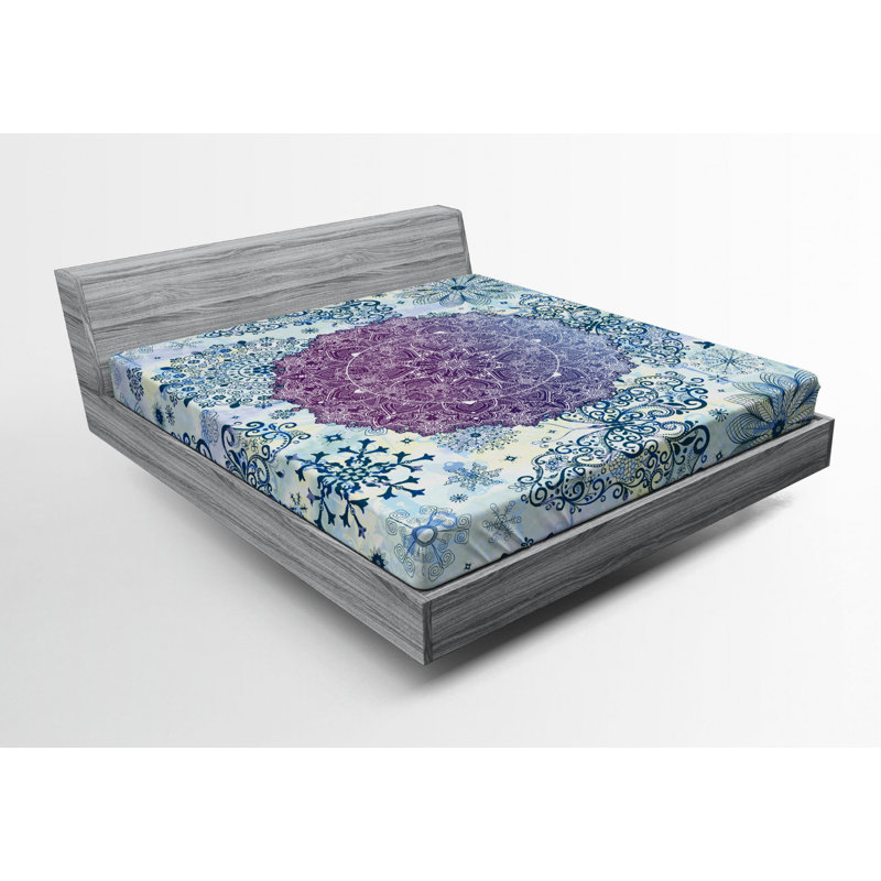 Mandala Microfiber Fitted Sheet, Full/Double Fitted Sheet