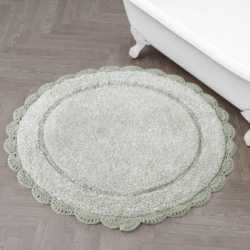 Tapis de bain en coton Laura Ashley Eloise, Vert