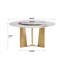 Table de salle à manger ronde en pierre frittée avec plateau tournant-2070703947-2070703944