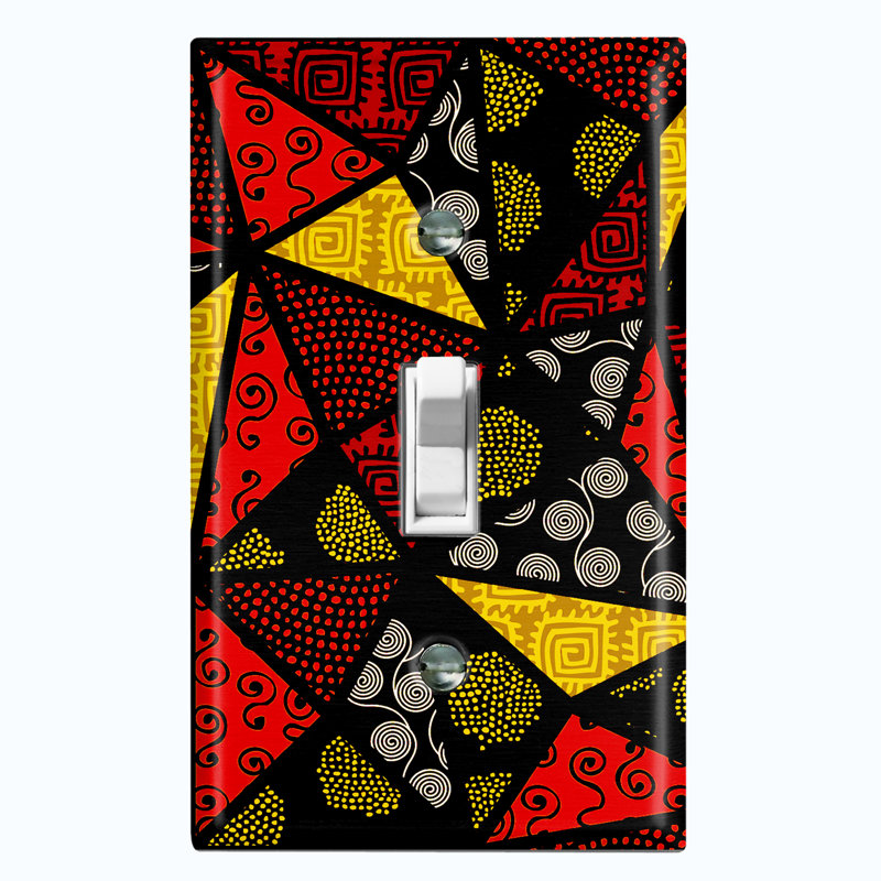 Patterned 1 - Gang Toggle Light Switch Standard Wall Plate