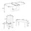 Ensemble de salle à manger extensible 6 pièces 6 pièces: table à piédestal de 78 po (rallonge amovible de 18 po) et 4 chaises rembourrées + banc