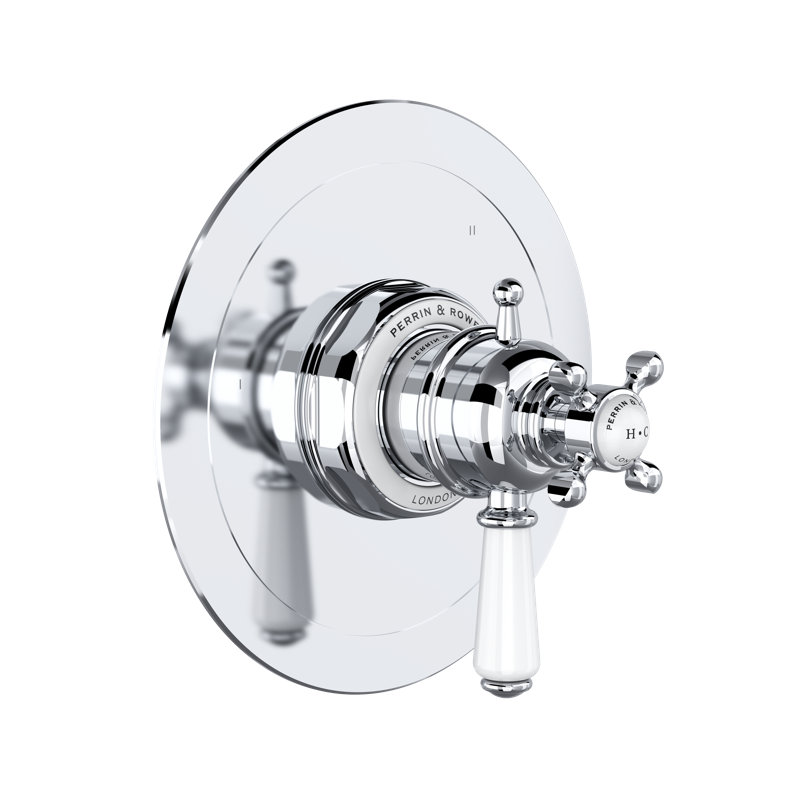 Edwardian 1/2" Therm & Pressure Balance Faucet Trim with 5 Functions, Polished Chrome
